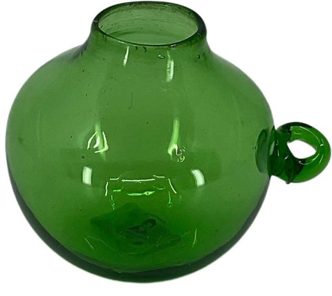 Boule Hanging Vase in Green Glass