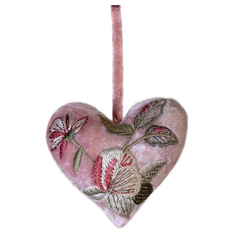 Botanica Silk Velvet Heart in Old Rose