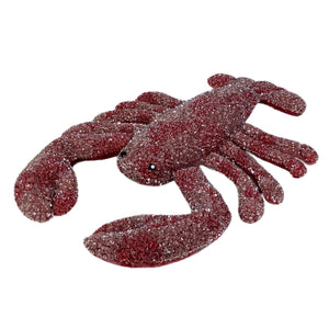 Luxus Silk Velvet Lobster in Beaded Red
