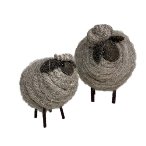 Large Handmade Woolen Sheep