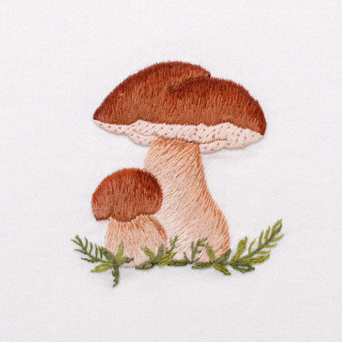 Embroidered Mushroom Everyday Towel