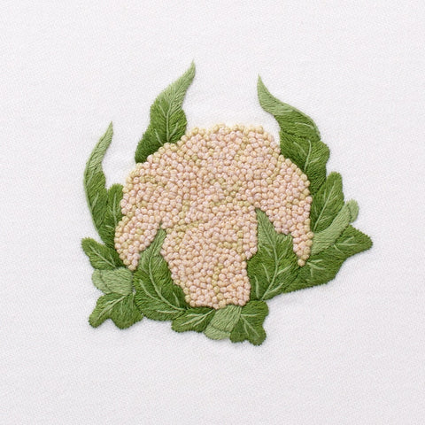 Embroidered Cauliflower Everyday Towel