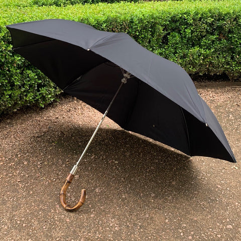 Bamboo Handled Umbrella in Black