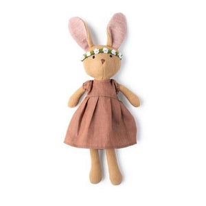 Juliette Rabbit in Clay Dress + Green Flower Crown