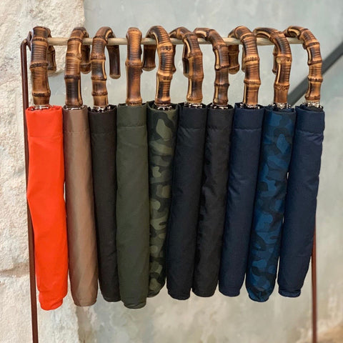 Bamboo Handled Umbrella in Coffee