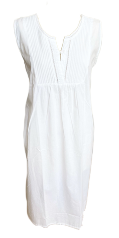Chloe Sleeveless Nightgown in White
