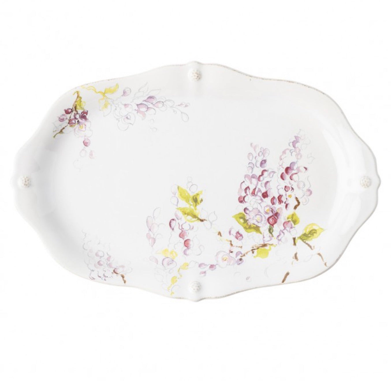 Berry & Thread Floral Sketch Wisteria Platter
