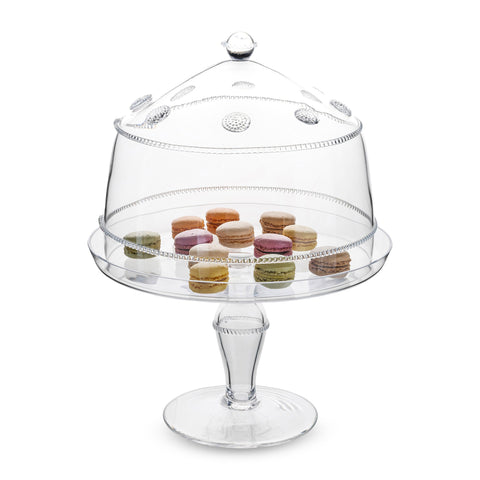 Isabella Large Glass Cake Dome + Pedestal Set