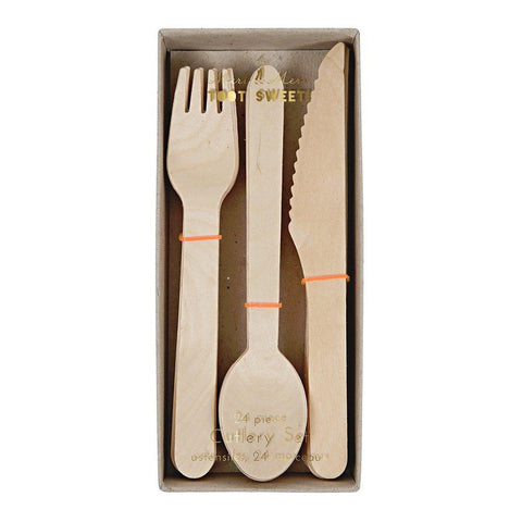 Natural Wooden Cutlery Set