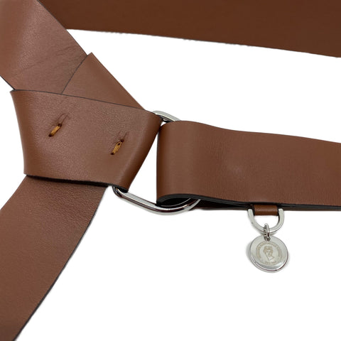 Italian Leather Belt in Caramel