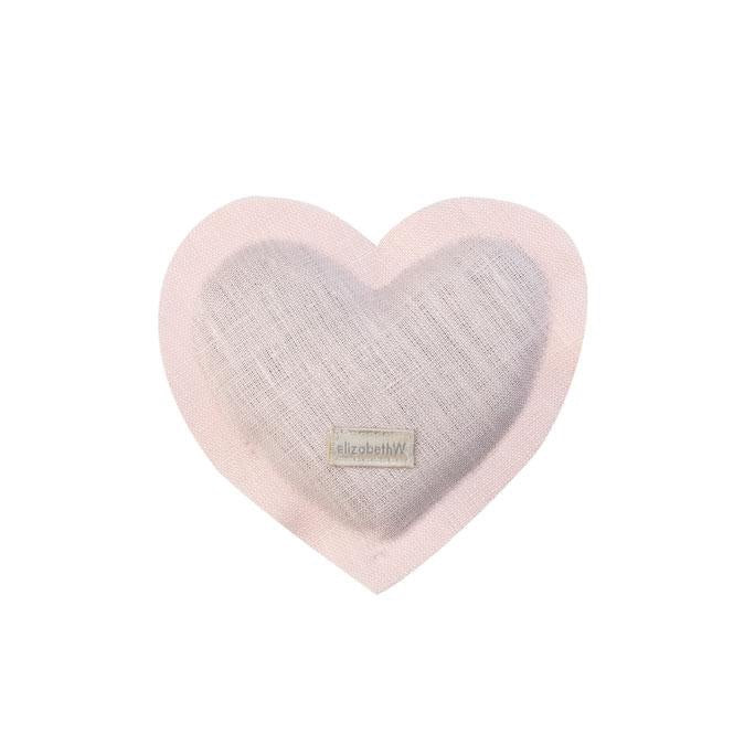 Linen Heart Sachet in Pink