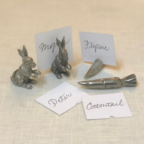 Rabbit + Carrot Place Card Holder Set