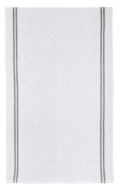 Country Tea Towel in Blanc + Noir