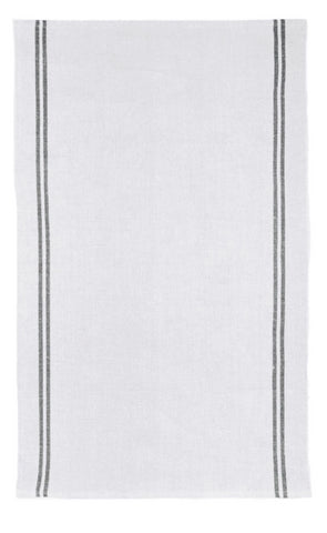 Country Tea Towel in Blanc + Noir