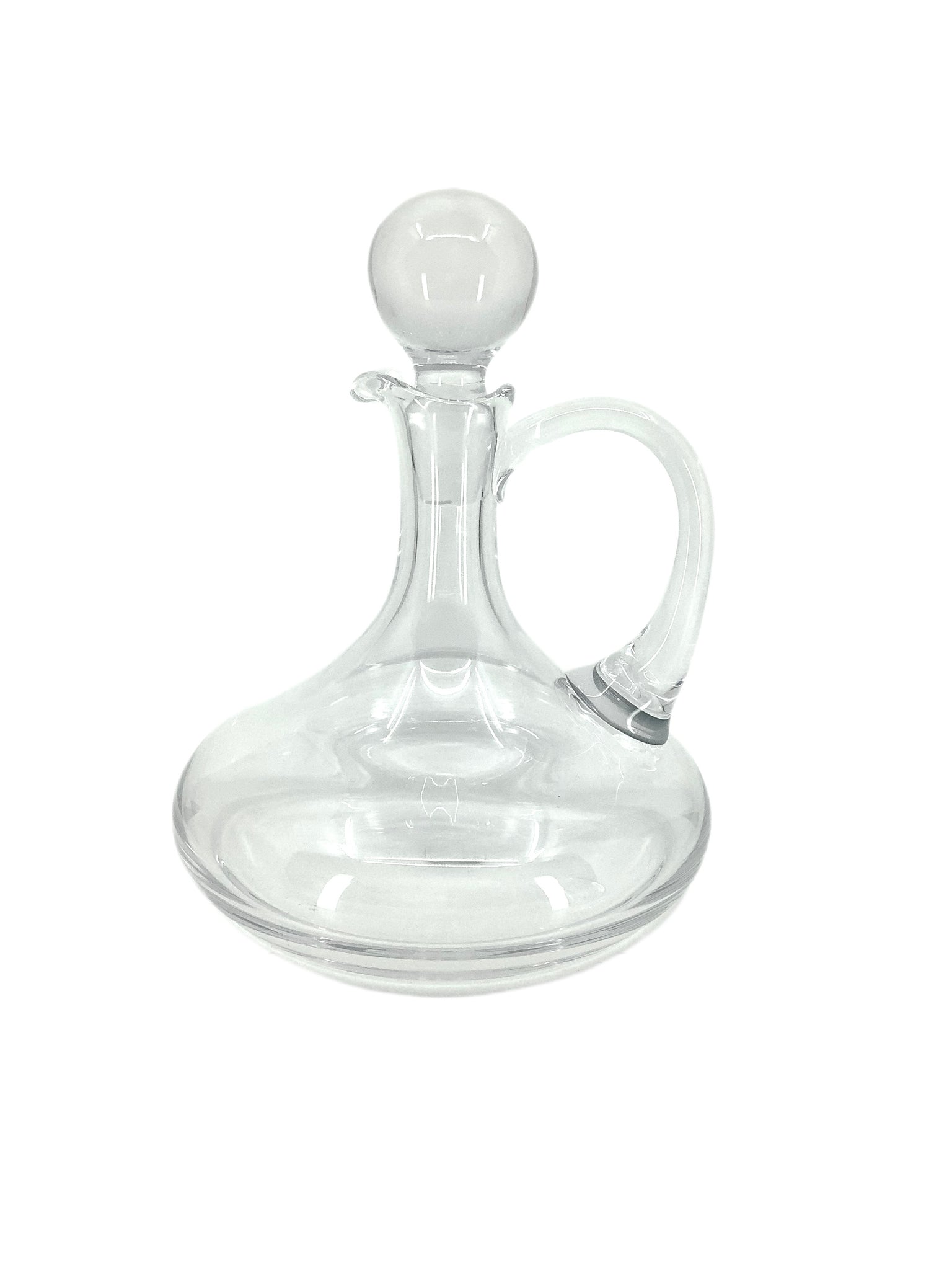Wide Handled Glass Decanter