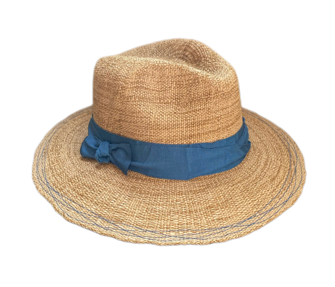 Rise n' Shine Straw Hat in Tobacco + Azur