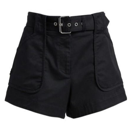 Monterey Belted Shorts in Black