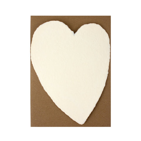 Large Heart Card Box in Cream
