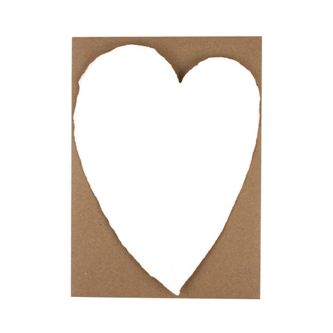 Large Heart Card Box in White