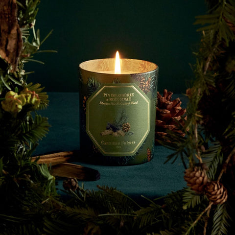 Siberian Pine + Smoked Wood Scented Holiday Candle