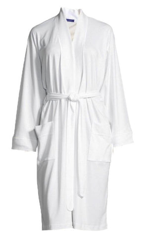 Butterknit Short Robe in White